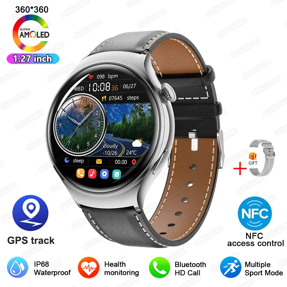2025 New Lady's Fashion Smart Watch AMOLED HD Screen GPS Sport Heart Rate Bluetooth Call Waterproof Outdoor Smartwatch For Women