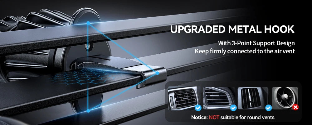 Joyroom Magnetic Wireless Car 15W Fast Charger Phone Holder for MagSafe and Case Car Mount for iPhone 16/15/14/13/12 Air Vent