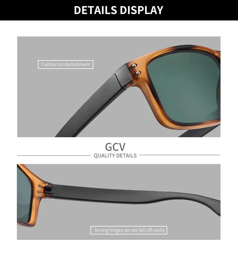 Fashion Wrap Frame Sunglasses UV400 Polarized Unisex Classic Pattern Decorative Goggles for Men And Women