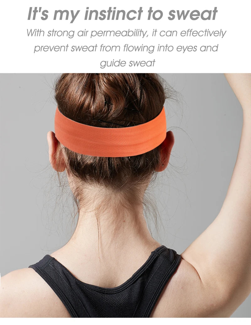 Sport Sweatband Moisture-Wicking Breathable Elastic Headband Fitness Gym Running Basketball Cycling Headscarf