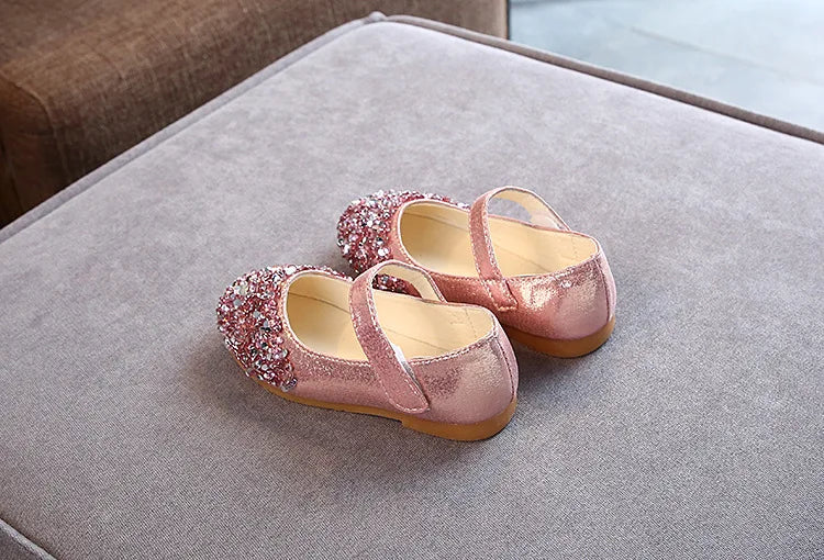 Spring New Children Shoes Girls Princess Shoes Glitter Children Baby Dance Shoes Casual Toddler Girl Sandals Crystal Shoes Party