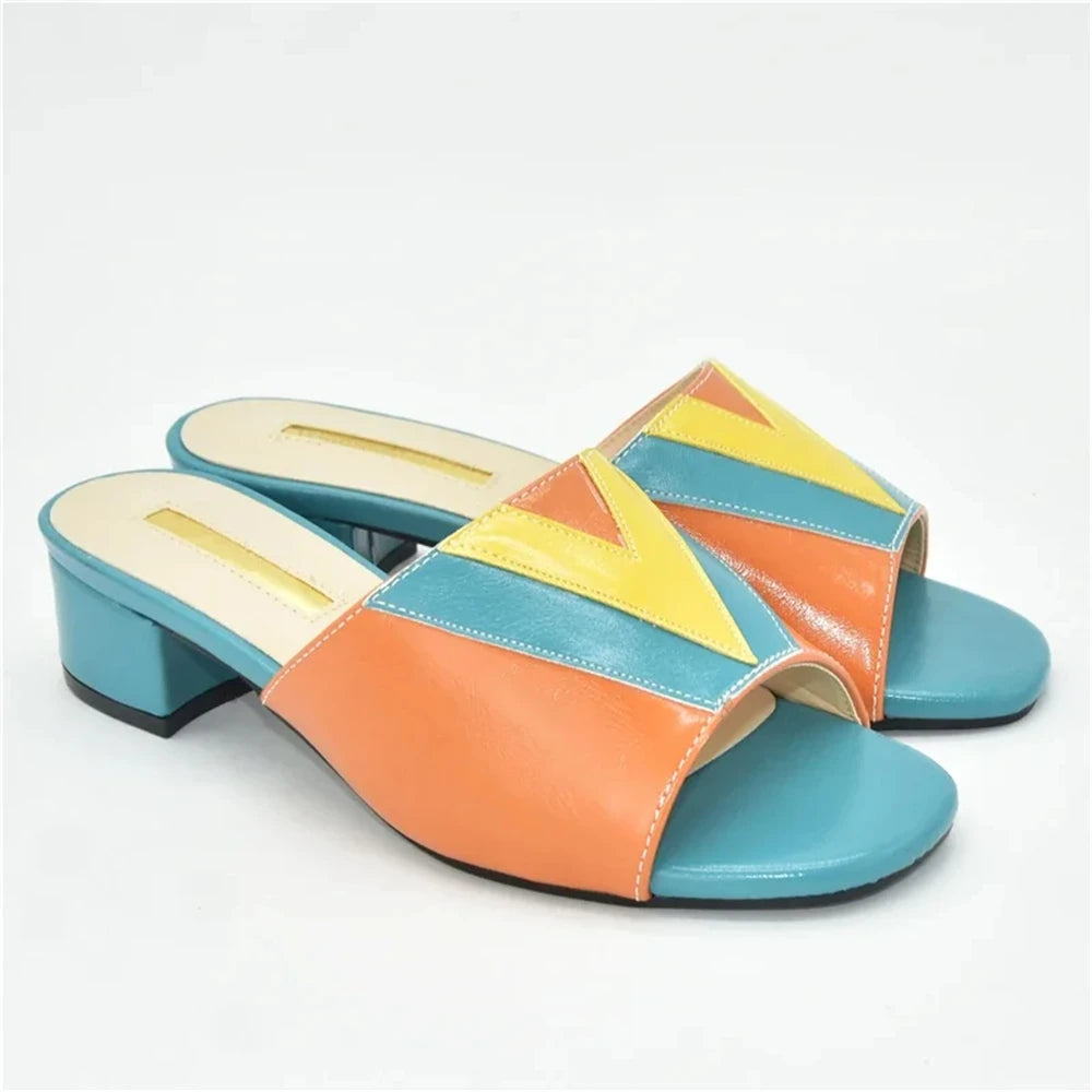 Elegant Women Shoes for Party Wedding Open Toe Pumps Ladies Dress Shoes Decorated with Rhinestone Floral Print African Pumps