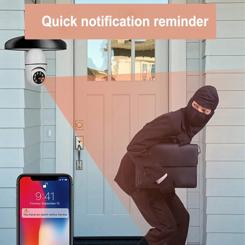 Wifi IP E27 Bulb Surveillance Camera Night Vision Wireless Home Camera CCTV Video Security Protection Baby Mini Cam