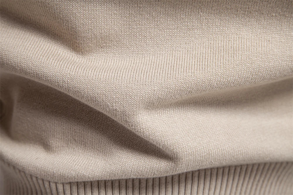 Men's V-neck Solid Cotton Pullover Sweaters Long Sleeve Casual Social Knitted Sweaters for Men