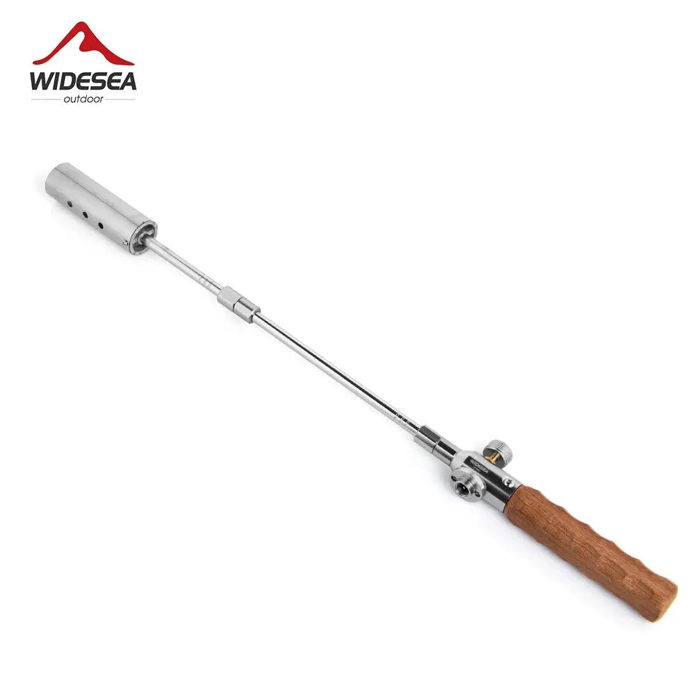 Camping Long Flame Igniter Outdoor Portable Wooden Handle Burner Picnic BBQ Gas Tank Spray Gun Removable Stove Toolkit