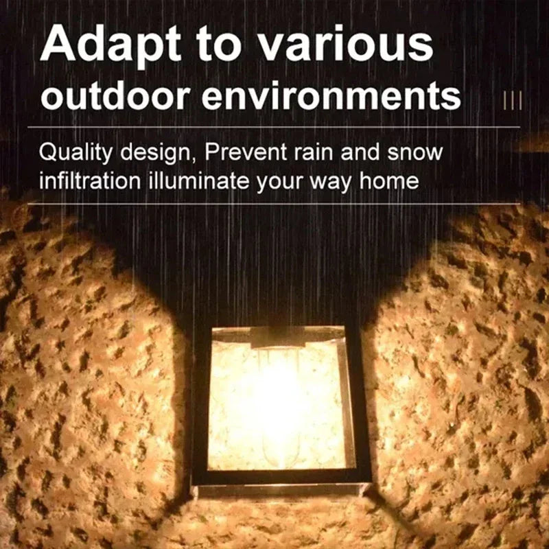 Solar-Powered Waterproof Outdoor Wall Light with Motion Sensor Tungsten Filament Garden Yard Decoration LED Lamp 3 Modes 1-4Pcs