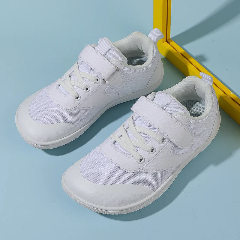 Boys Girls Wide Toe Barefoot Sneakers Minimalist Lightweight Non Slip Kids Walking Skate Shoes Comfortable Breathable Soft