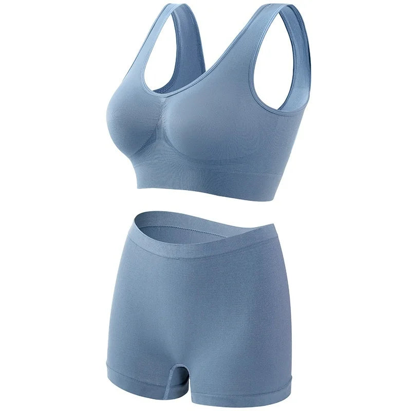 Underwear Women's Small Chest Gathered Without Steel Ring Sports Bra, Large Size Anti Glare Comfortable Beautiful Back Yoga Vest