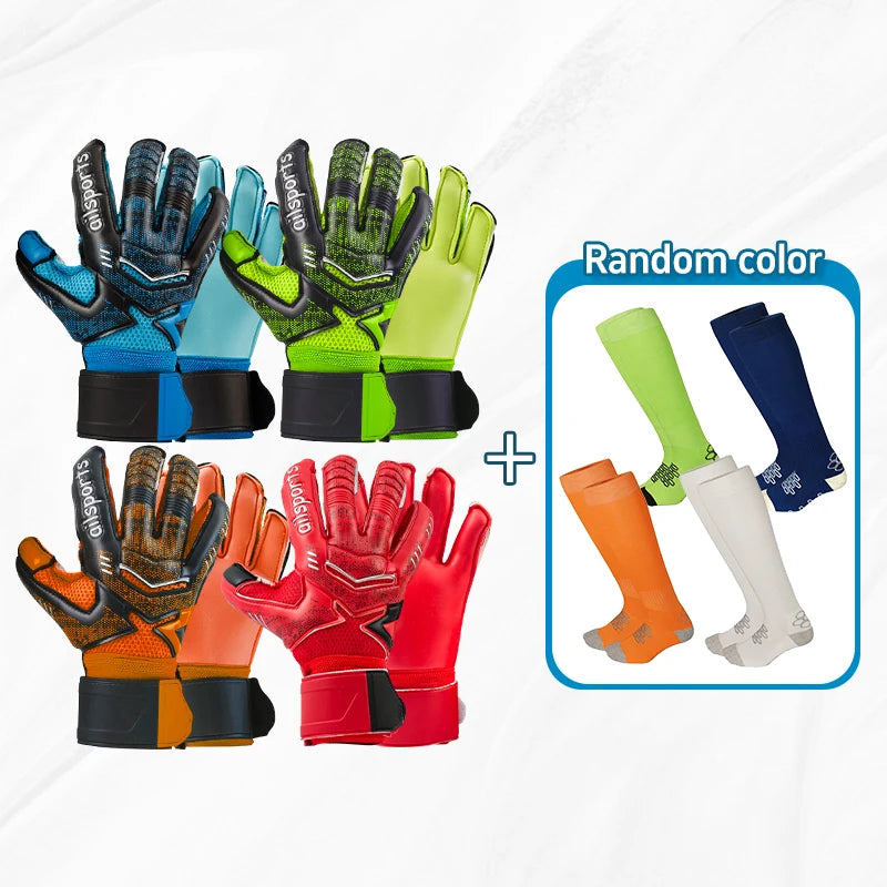 Shinestone Professional Goalkeeper Gloves Finger Protection Latex Non-slip Soccer Goalie Gloves Football Goalkeeper Gloves