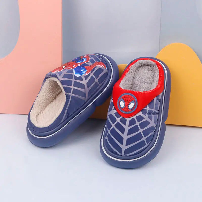 Boys' Winter Warm Cartoon Slippers Pantoffle Enfant Baby Boys' Shoes Size 26-37