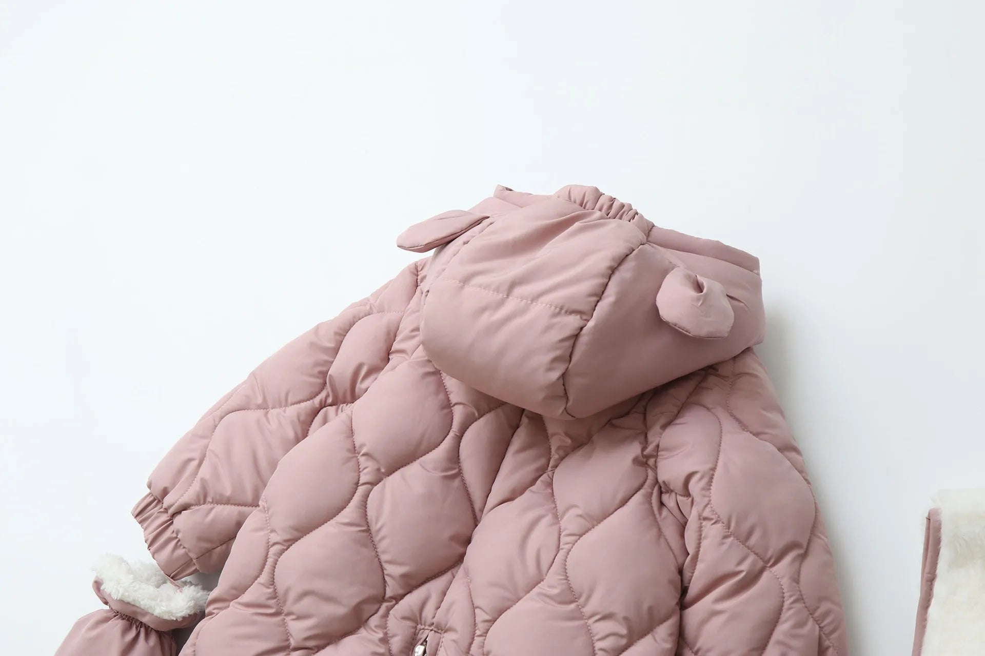 Baby's 2Pcs Winter Warm Clothes Thicken Fleece Rompers Jumpsuits Fur Lining Footie and Vest Snowsuit For Toddlers 0-2Y