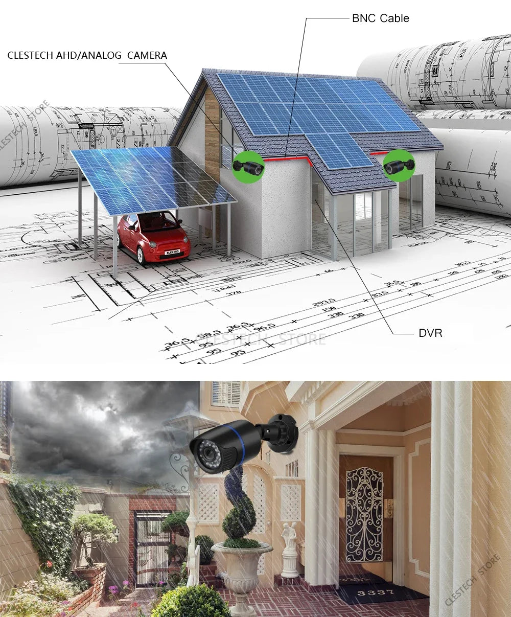 AHD CCTV Camera 3000TVL 1080P 2MP Full HD ALL Brand OK Outdoor Waterproof IP66 Night Vision Mini Surveillance With Bracket