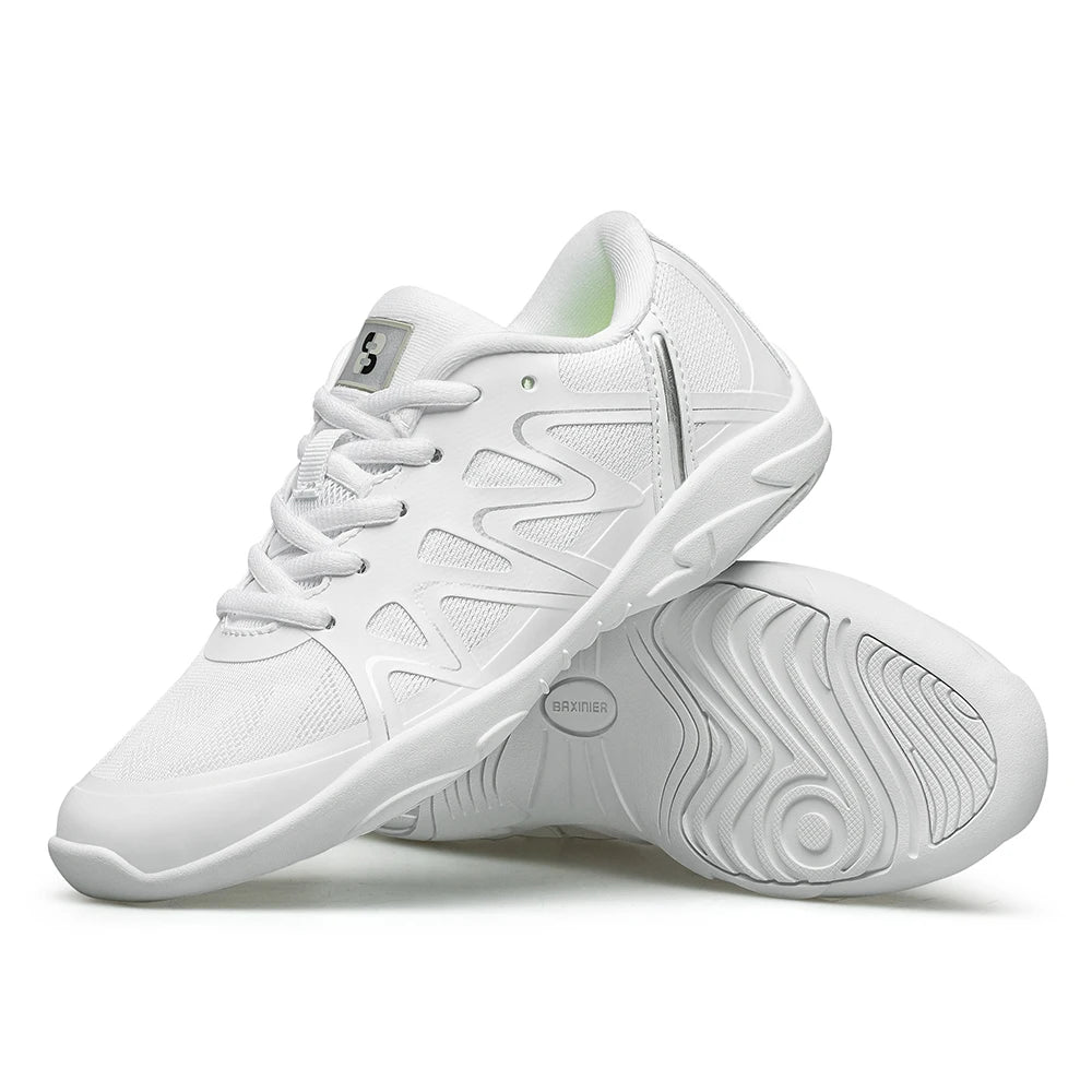 Girls White Cheerleading Shoes Lightweight Youth Cheer Competition Sneakers kids Breathable Training Dance Tennis Shoes