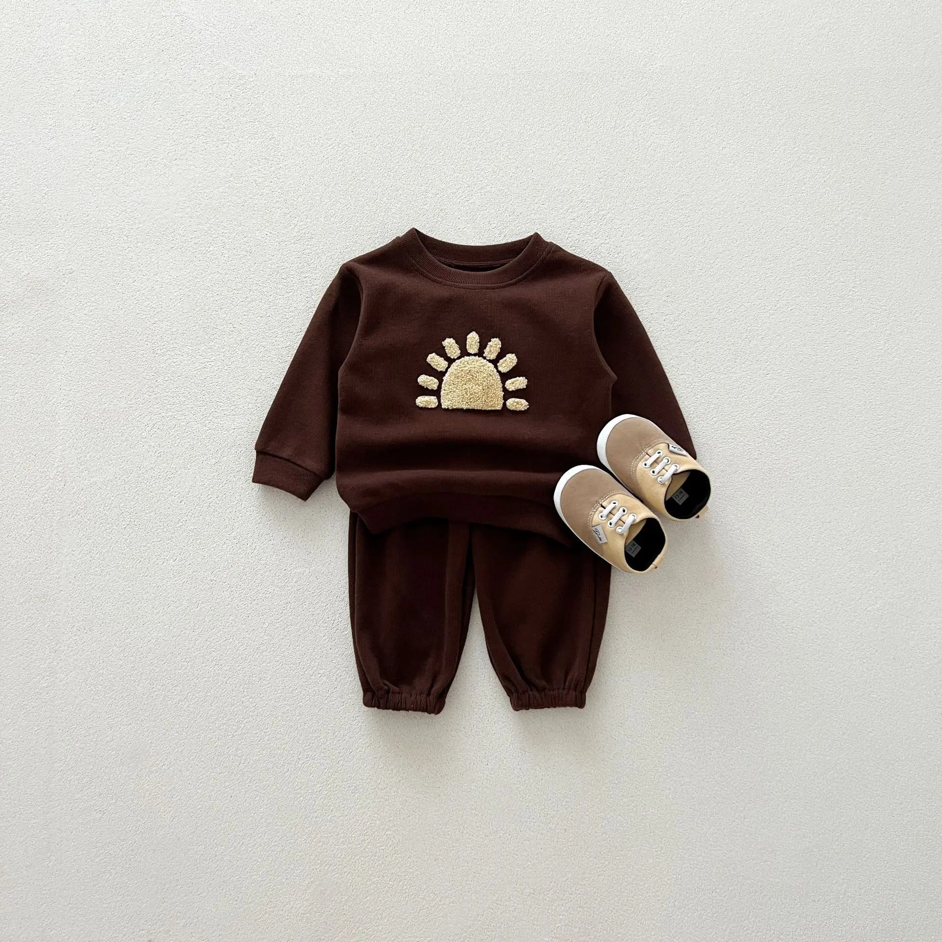 NEW Autumn Children's Clothing Pullover Set Boys Sweatshirt and Pants Girls Letter Hoodies Suit Kid's 2PCS Outfit 0-4Y Unisex