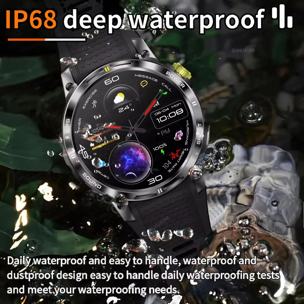 2025 New GPS Sports Smart Watch Men Waterproof Fitness Tracker Bluetooth Call 400MAH Battery Bracelet Smartwatch For Woman - Compatible with Xiaomi IOS