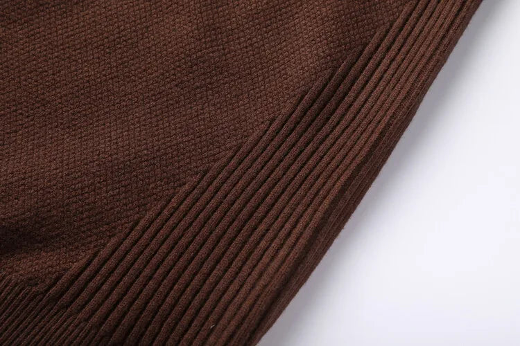 Men's Solid Colour Sweater, Stretchy and Warm For Autumn, Suitable For Business Casual and Male Daily Commute