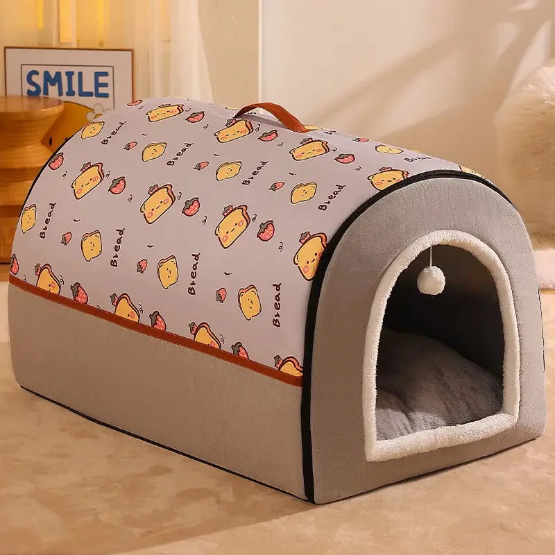 Winter Dog Kennel Warm Dog House Mat Detachable Washable Dogs Bed Nest Deep Sleep Tent for Medium Large Dogs House dog Supplies