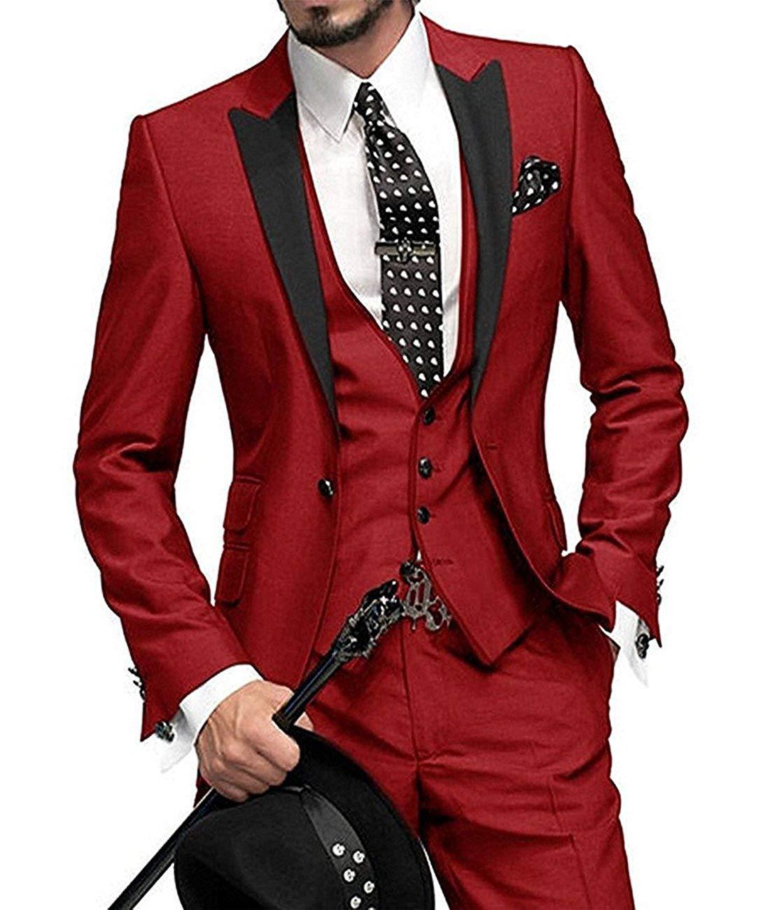 Men's All-Season Three-Piece Suit - Bridegroom And Best Man Wedding Suit