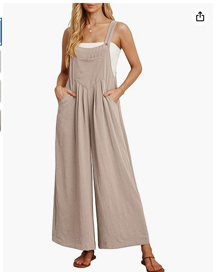 Casual Loose Jumpsuit With Pockets For Women