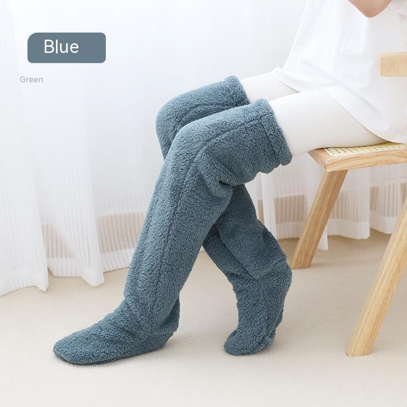 Winter Warm Over Knee High Fuzzy Long Socks - Cold-proof Stockings, Home Floor Sleeping Socks - Unisex