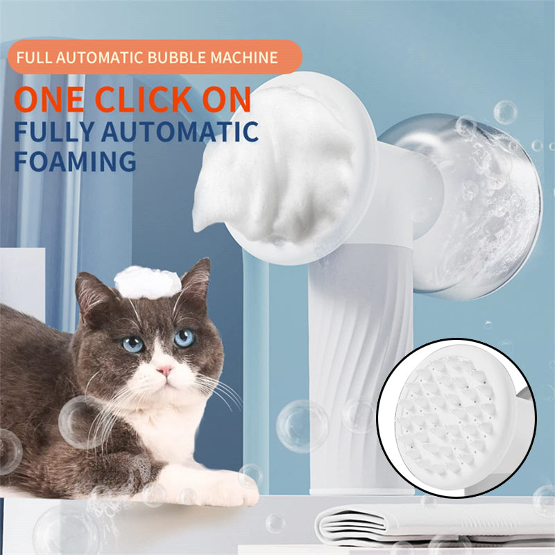 Automatic Foaming Dog And Cat Bath Brush With Soap Dispenser - Dog Shampoo Electric And Massage Brush