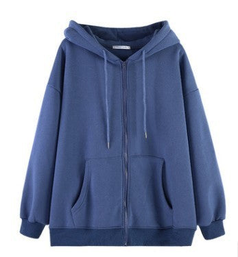 Women's Loose Cardigan Jacket Thickened Plus Fleece
