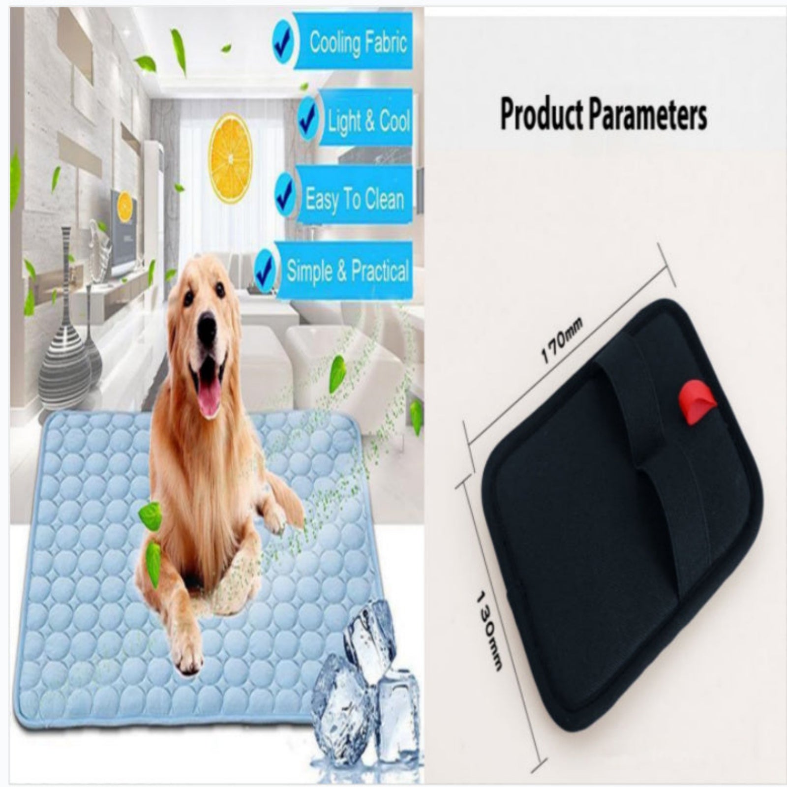 Pet Ice Silk Cold Nest Pad For Cooling In Summer - Suitable for Dogs And Cats