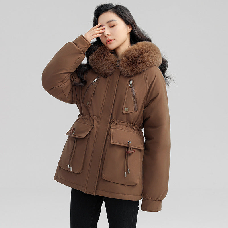 Women's Horn Button Parka Ladies' Loose