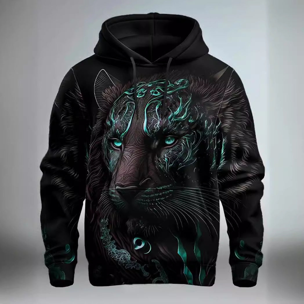 Fashion Brand Lion's Head 3D Hoodie Fashion For Men And Women