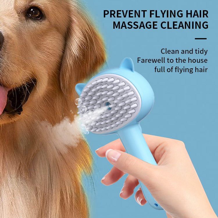 Multifunctional Pet Grooming Hair Cleaning Brush With Mist - Rechargeable Self Cleaning Slicker Brush For Dogs & Cats
