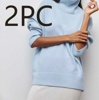 Women's Long-Sleeved Pullover Solid Colour Sweater