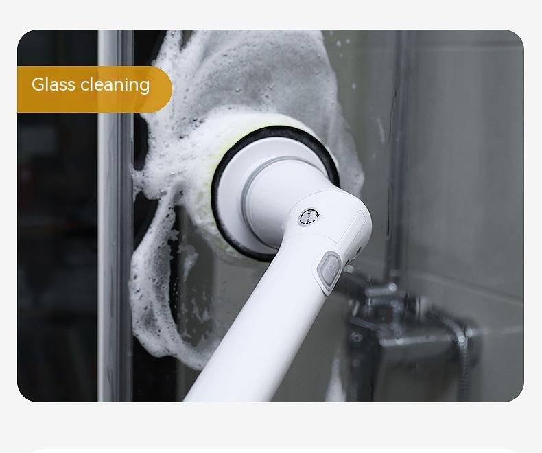 Multifunction Electric Scrubber Cleaning Brush With Long Handle For Cleaning Walls & Glasses - Telescopic Elbow