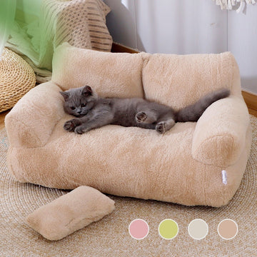 Luxury Pet Winter Warm Sofa For Small And Medium Dogs And Cats - Comfortable Plush Puppy Bed