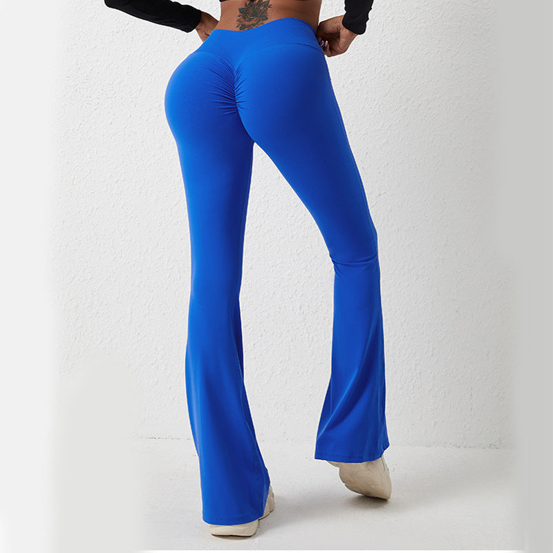 High Waisted Hip Lifting Tight Pants And Wide Leg Fitness Pants For Women