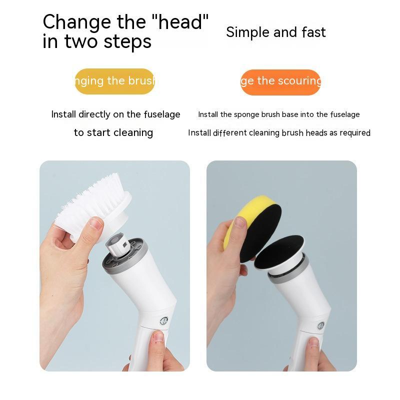Multifunction Electric Scrubber Cleaning Brush With Long Handle For Cleaning Walls & Glasses - Telescopic Elbow