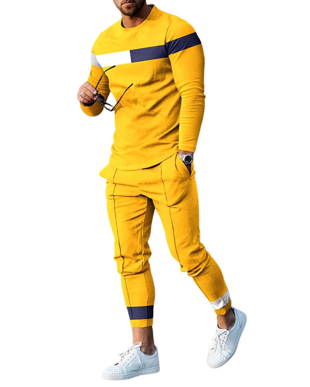 Men's Casual 3D Sweater Walking Suit