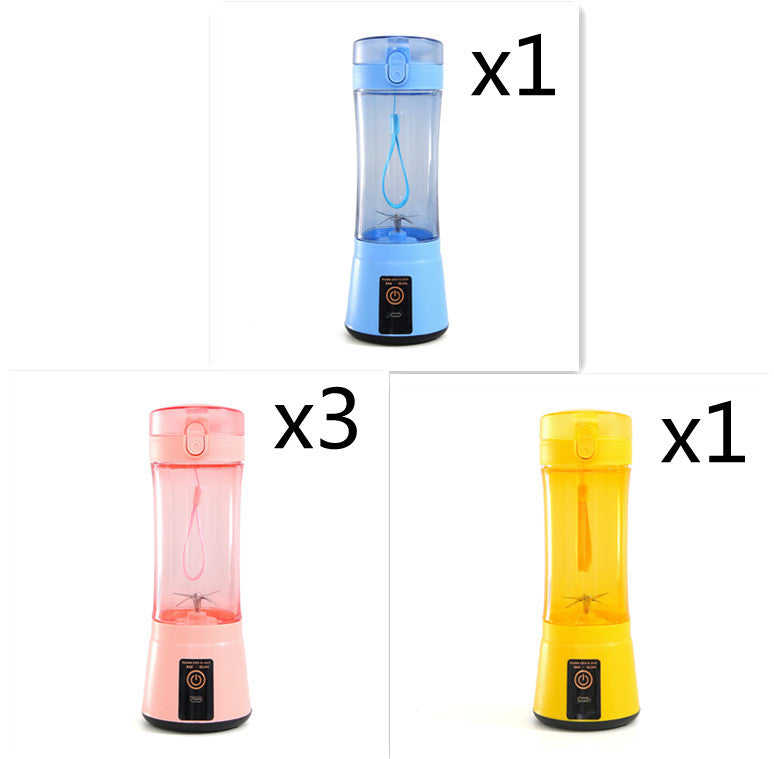 Portable Electric Fruit Juicer - Wireless USB Rechargeable Mini Multifunction Smoothie Blender