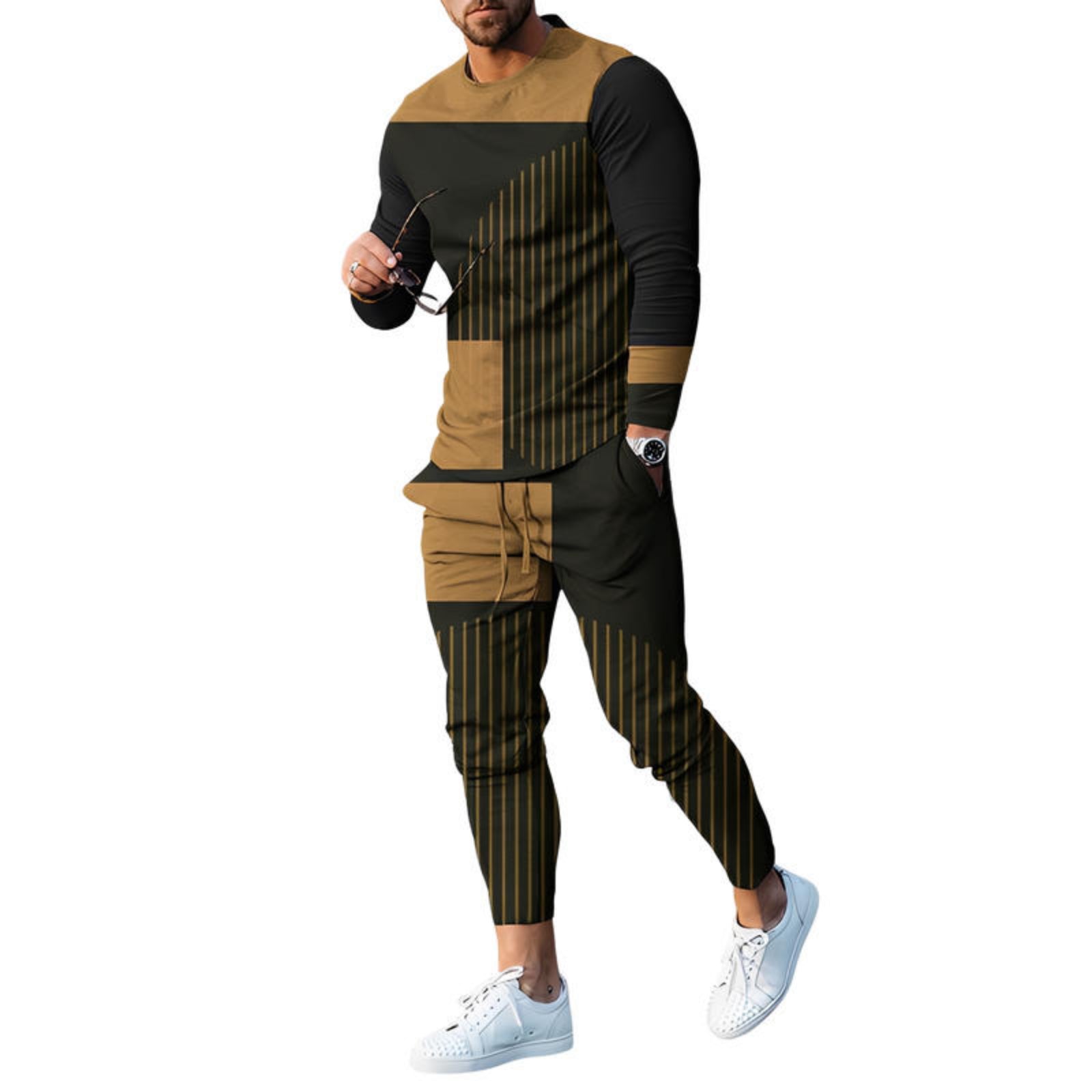 Men's Casual 3D Sweater Walking Suit