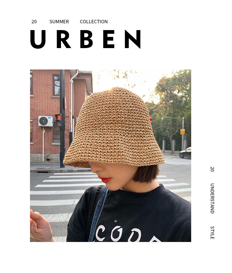 Women's Summer Thin Beach Sun-Proof Straw Hat
