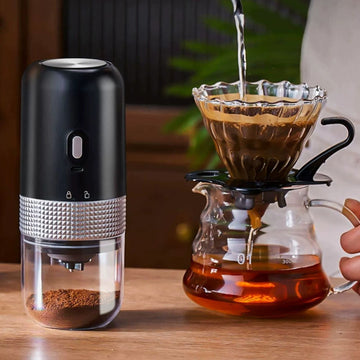 Electric Ceramic Coffee Grinder With USB Charging - Portable Outdoor Coffee Grinder
