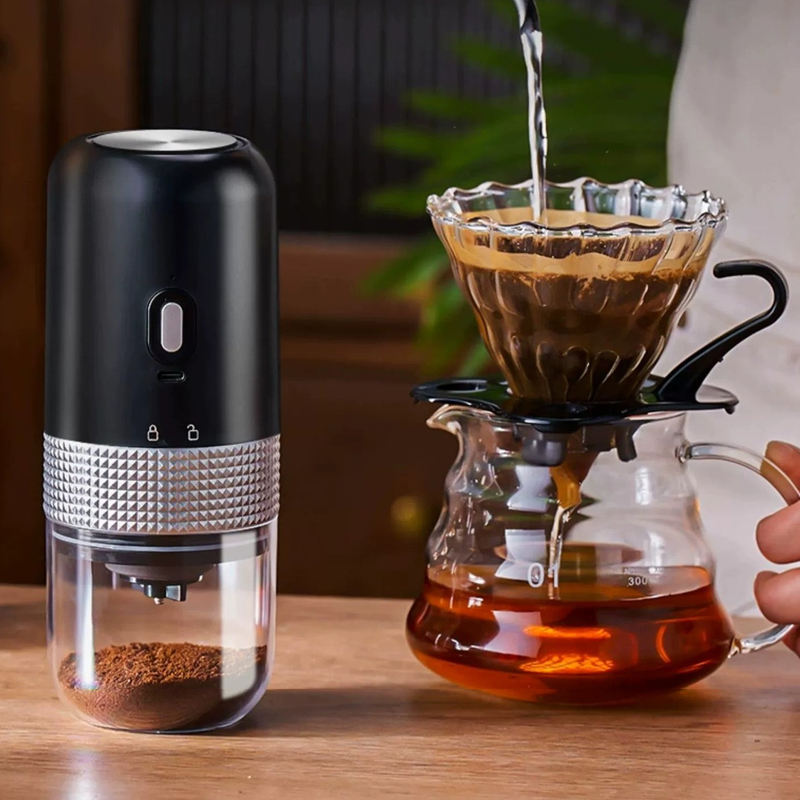 Electric Ceramic Coffee Grinder With USB Charging - Portable Outdoor Coffee Grinder