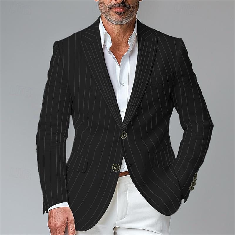 Men's Single Row Two Button Plaid Blazer