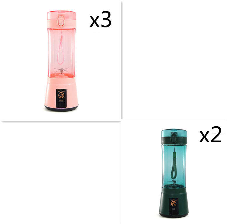 Portable Electric Fruit Juicer - Wireless USB Rechargeable Mini Multifunction Smoothie Blender
