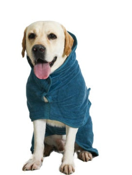 Absorbent Pet Bathrobe With Waist-Wrapped Microfiber