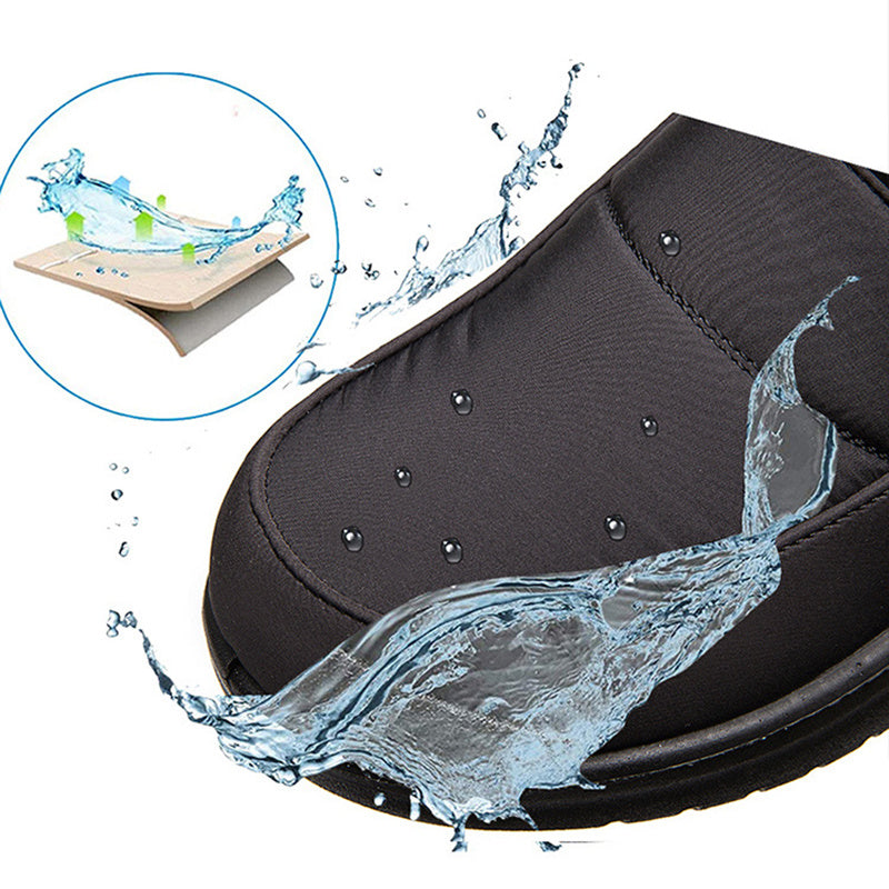 Women's Non-slip Waterproof Snow Boots With Flat Heels - Ankle Warm Shoes