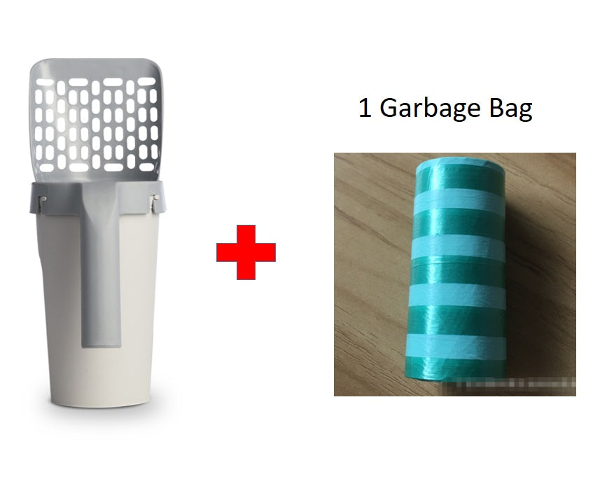 Storage Box Integrated Lazy Cat Litter And Shovel Set