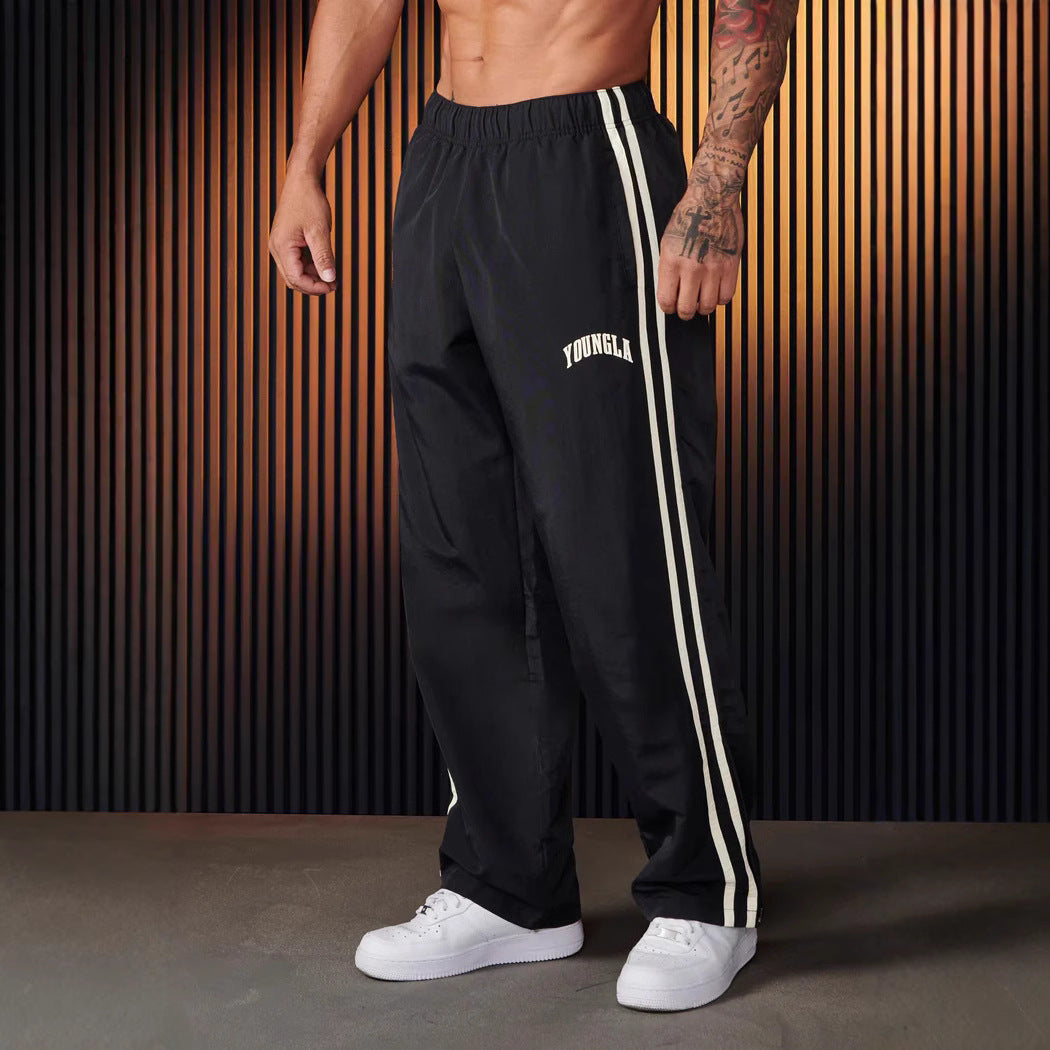 Men's Sports Pants Pairs Of Stitching Printing Leisure