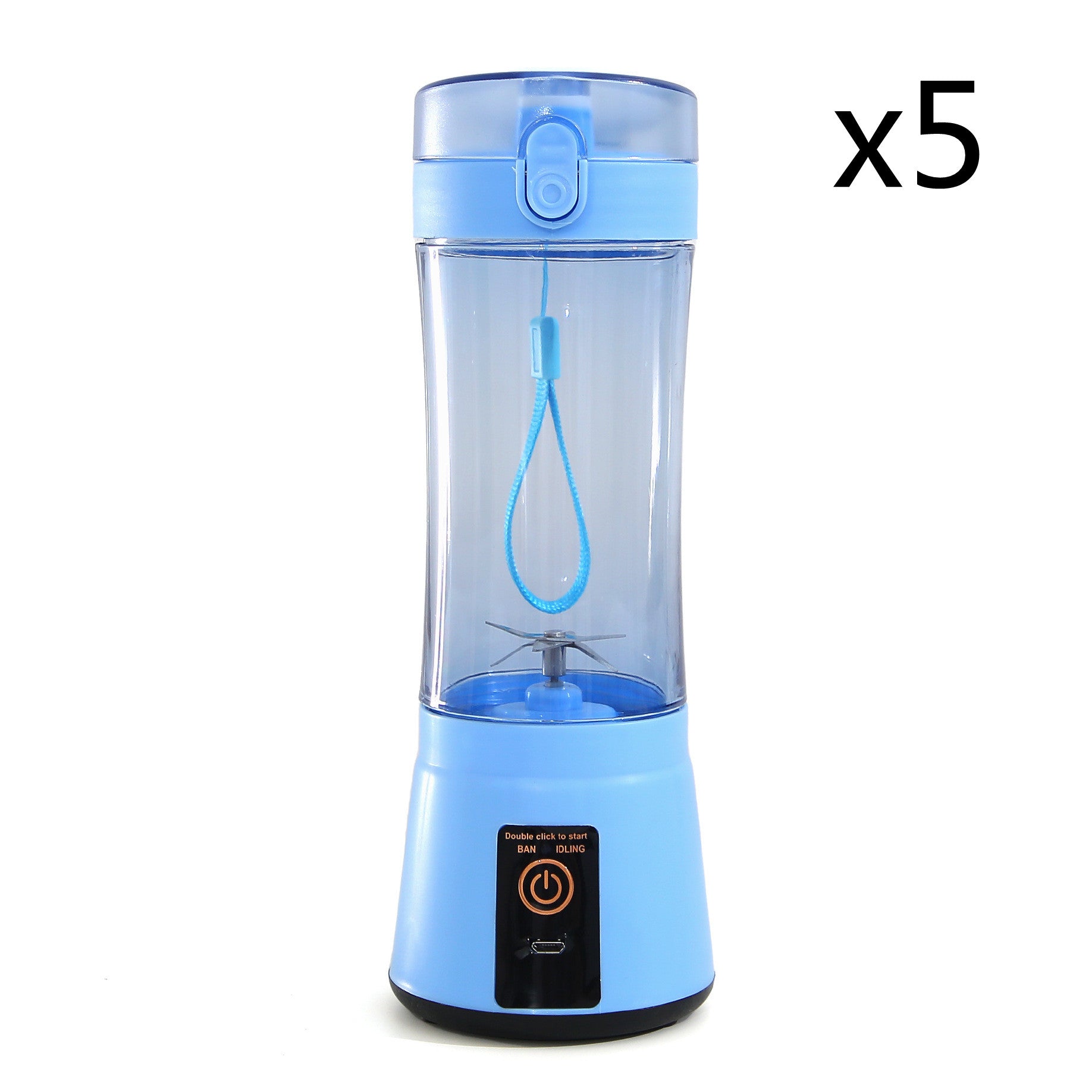 Portable Electric Fruit Juicer - Wireless USB Rechargeable Mini Multifunction Smoothie Blender