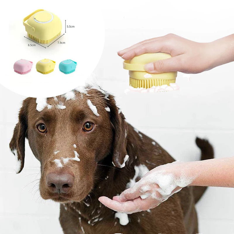 Dog And Cat Silicone Bath Brush - Pet Bathroom / Grooming Supplies