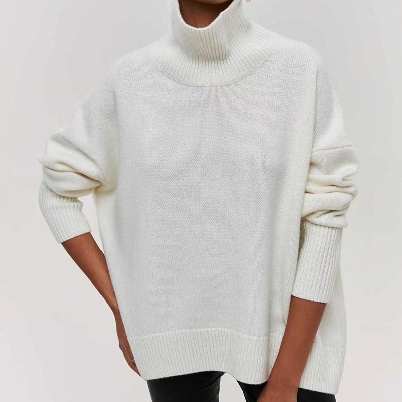 Women's Long-Sleeved Pullover Solid Colour Sweater